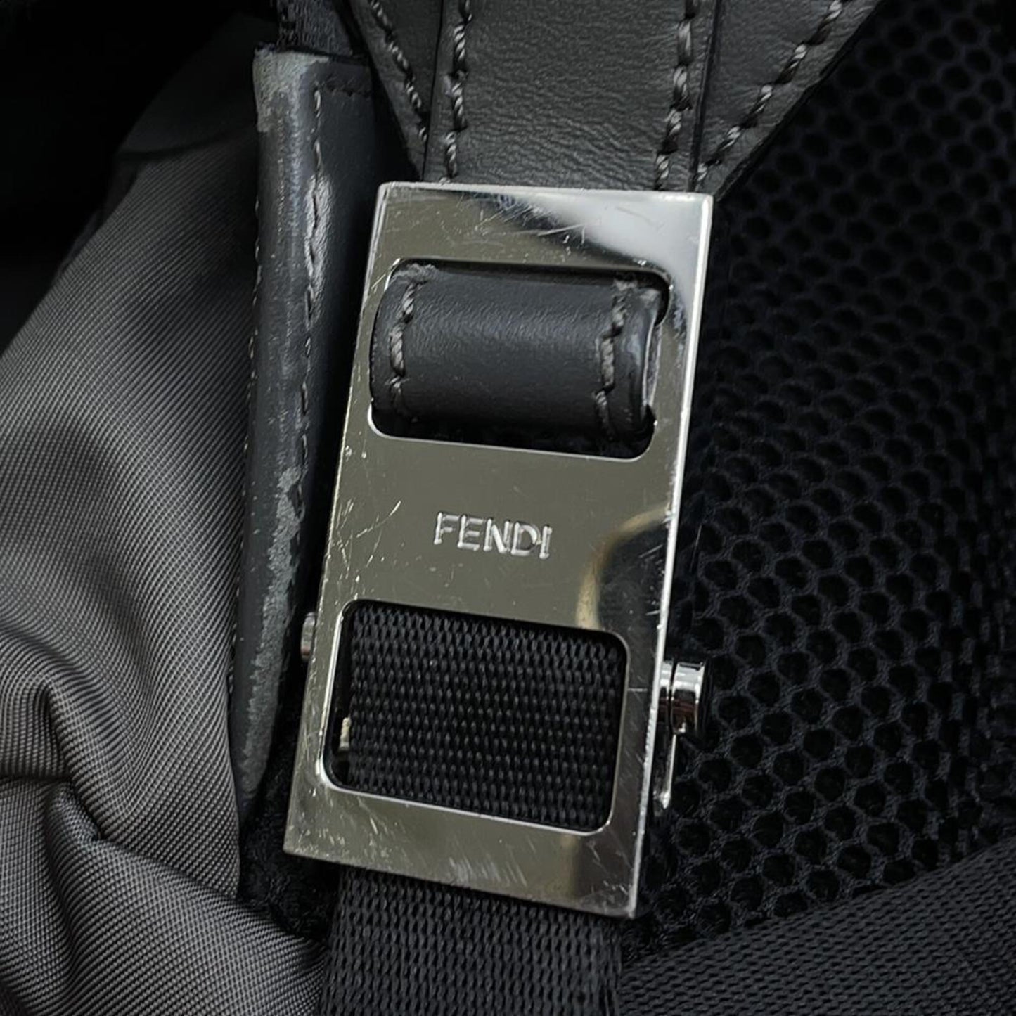 Fendi Nylon Gray Backpacks