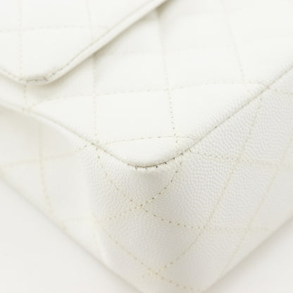 Chanel Calfskin White Shoulder Bags