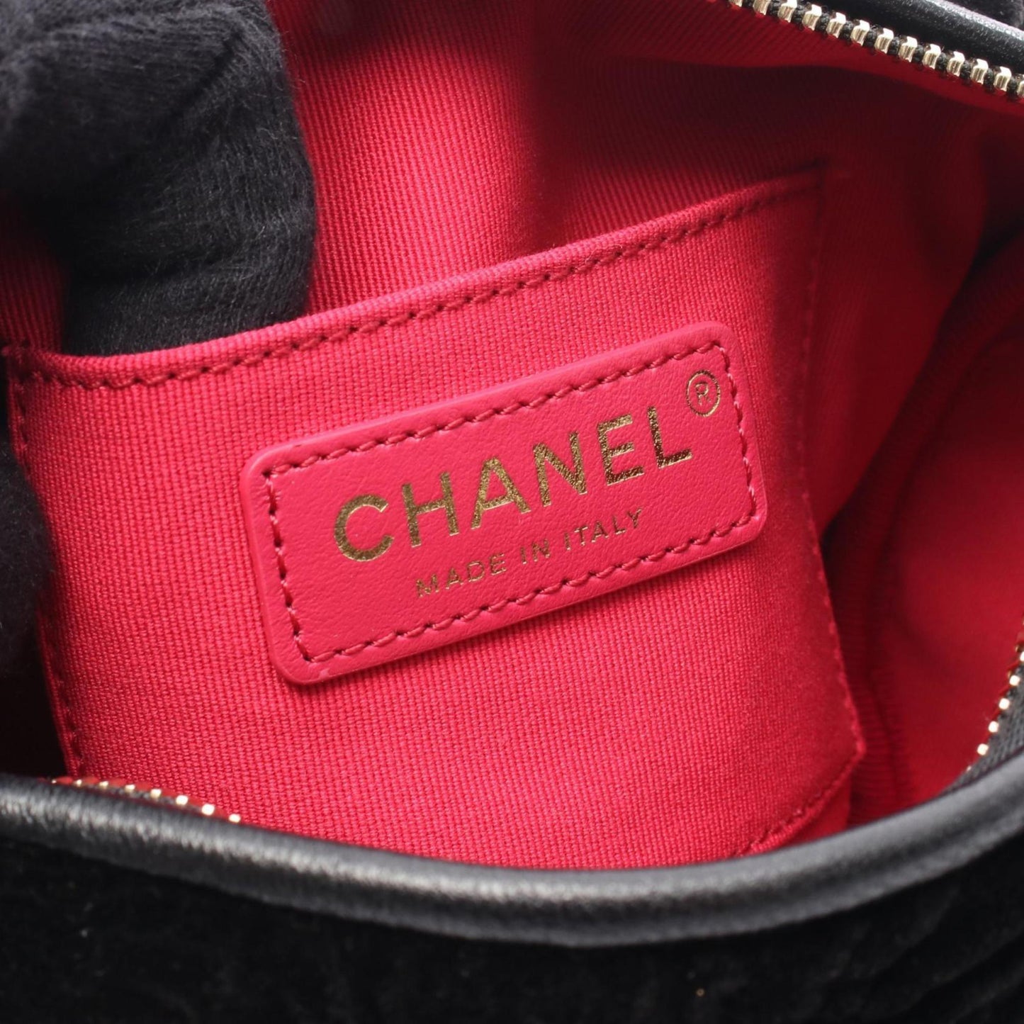 Chanel Velvet Black Shoulder Bags