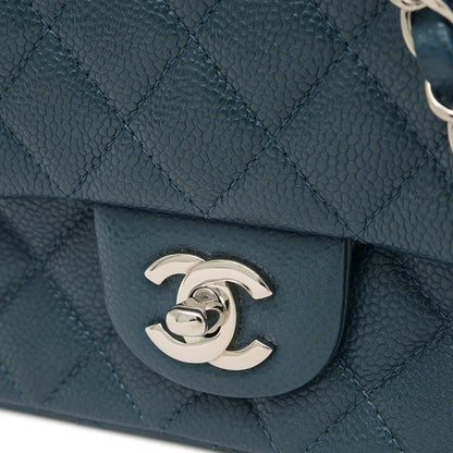 Chanel Calfskin Blue Shoulder Bags