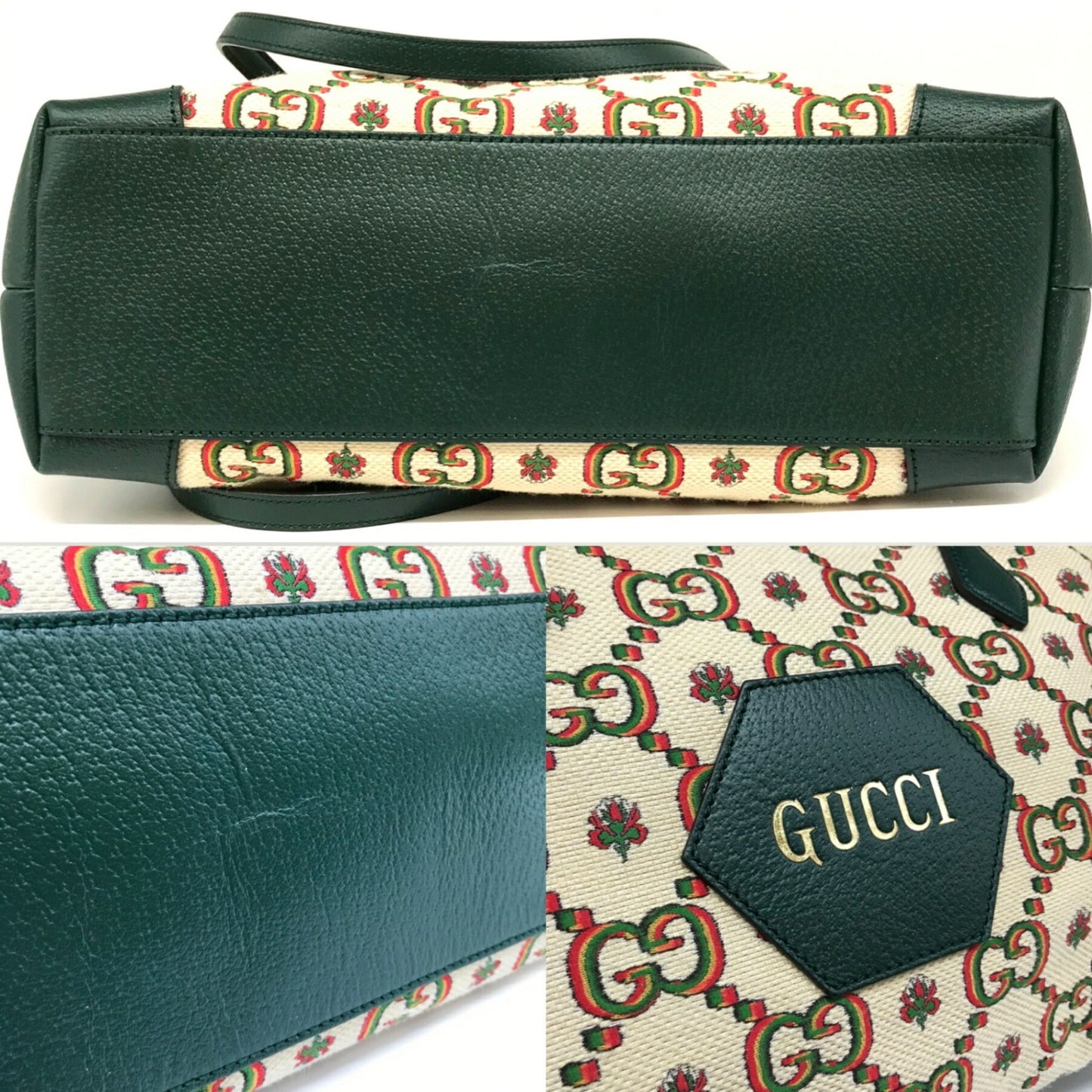 Gucci Canvas Green Tote Bags