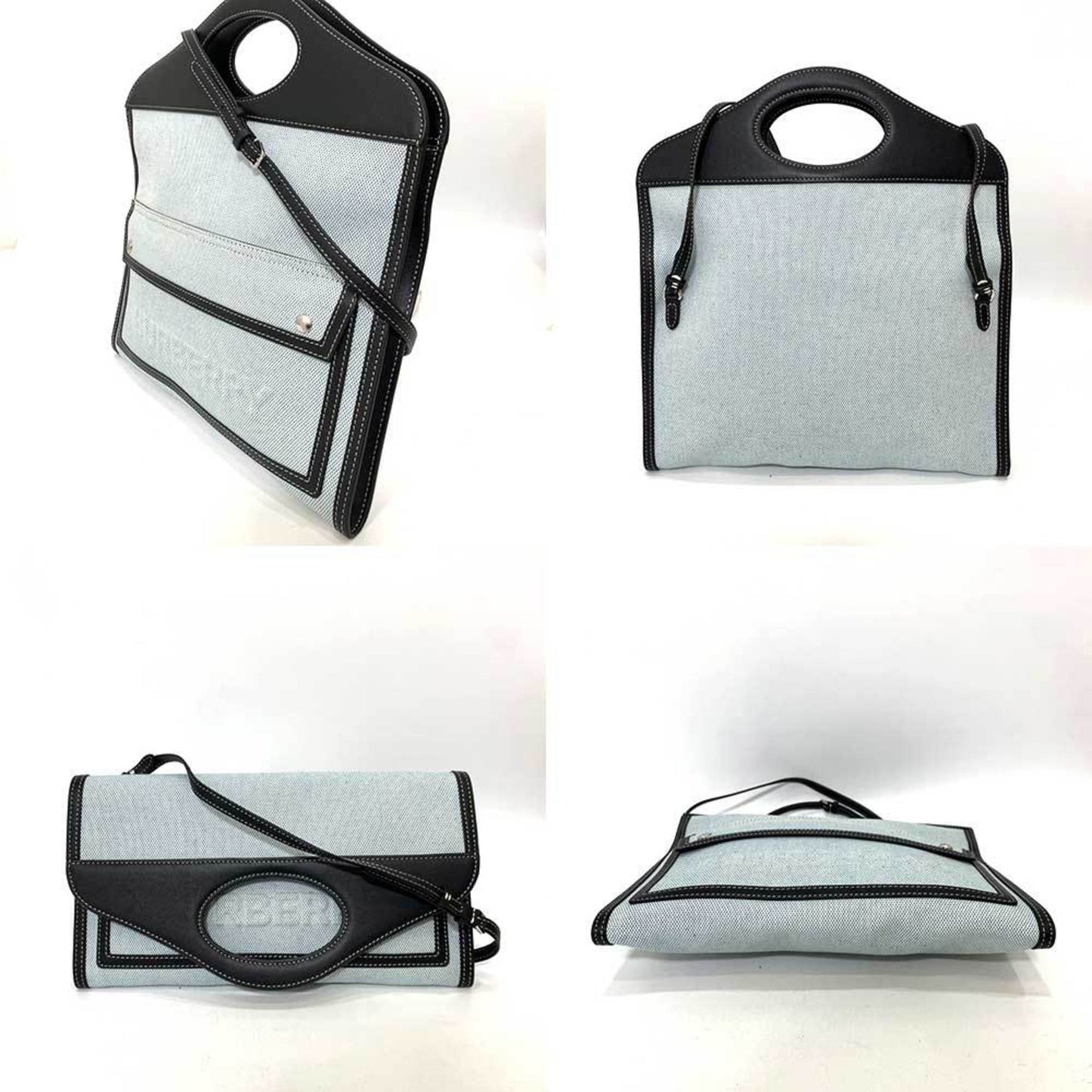 Burberry Canvas Blue Handbags