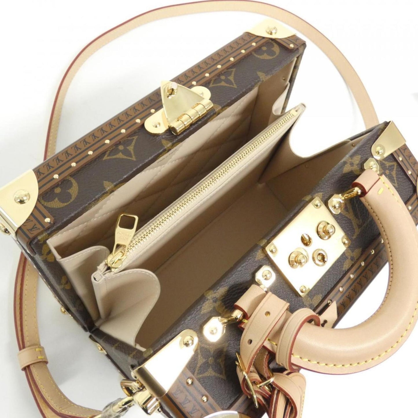 Louis Vuitton Coated Canvas Brown Handbags