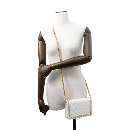 Chanel Calfskin White Shoulder Bags