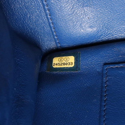 Chanel Calfskin Blue Shoulder Bags