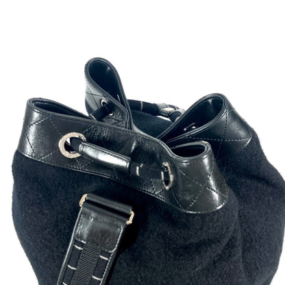 Chanel Wool Black Shoulder Bags