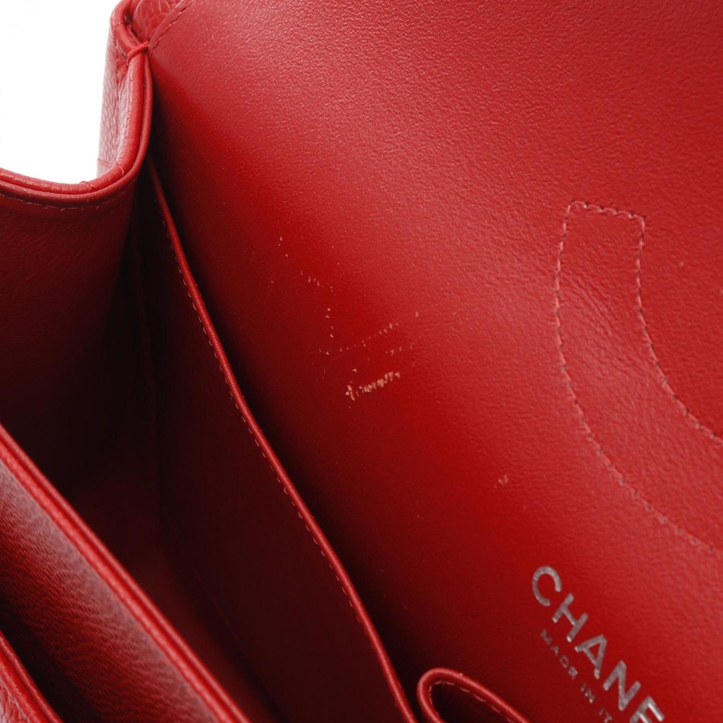 Chanel Calfskin Red Shoulder Bags
