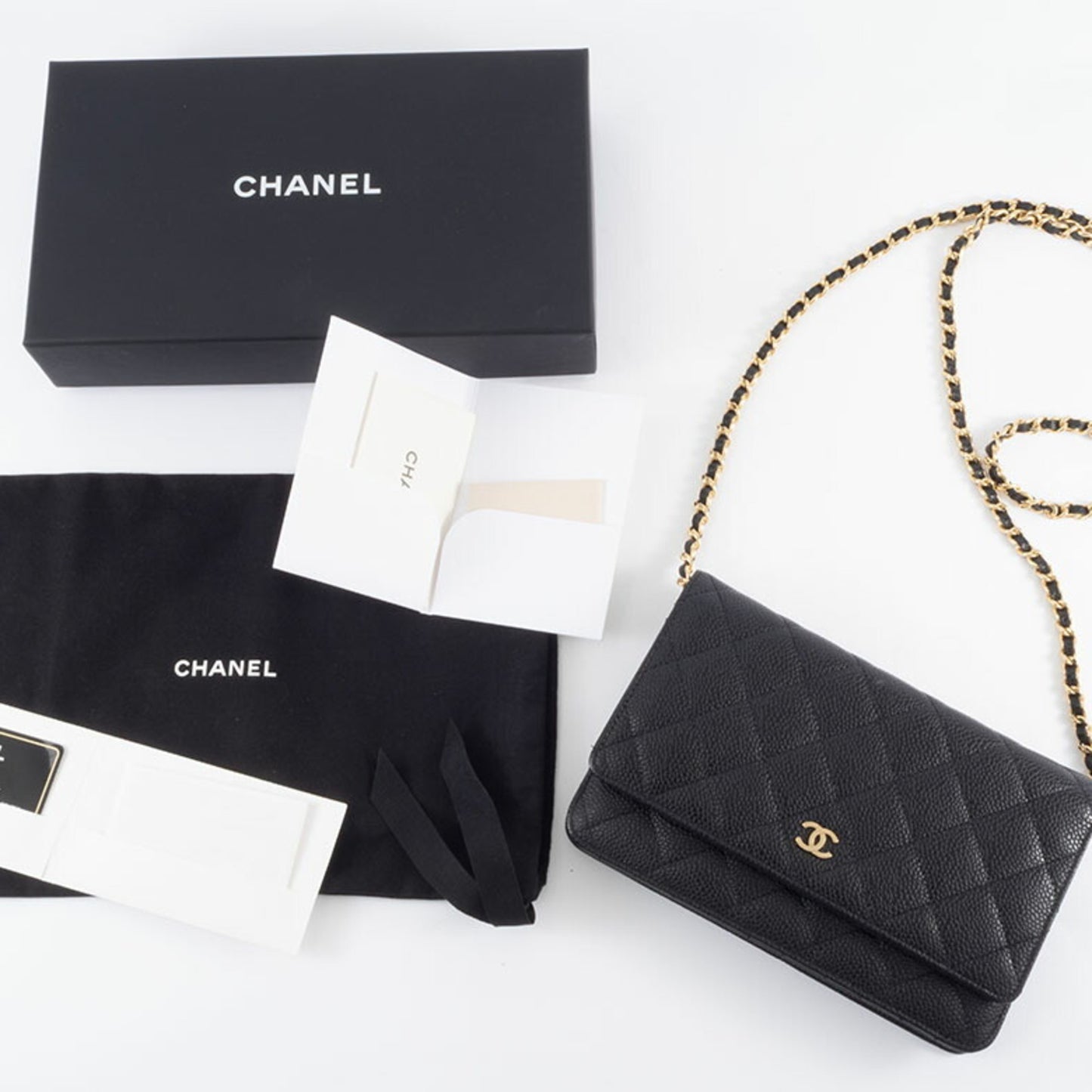 Chanel Calfskin Black Shoulder Bags