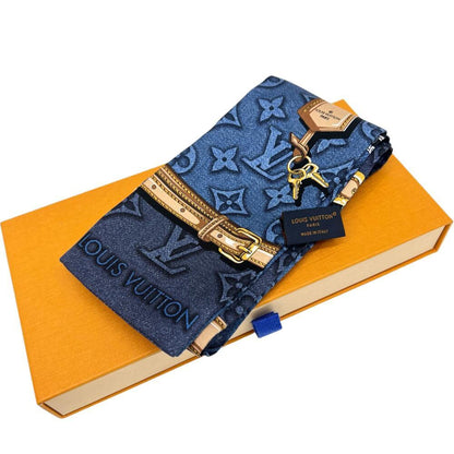 Louis Vuitton Silk Blue Scarves