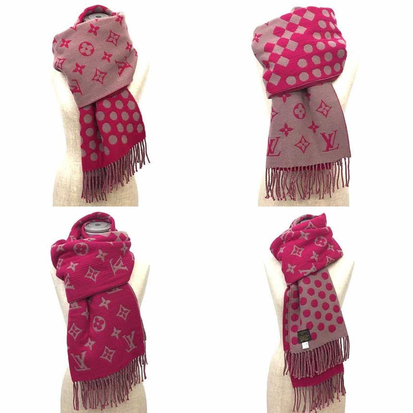 Louis Vuitton Wool Pink Scarves