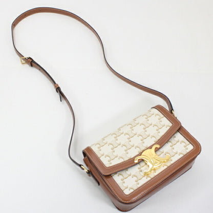 Celine Canvas Brown Shoulder Bags