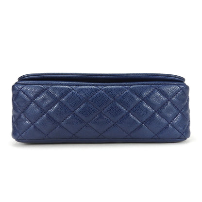 Chanel Calfskin Blue Shoulder Bags