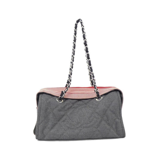 Chanel Denim Black Shoulder Bags