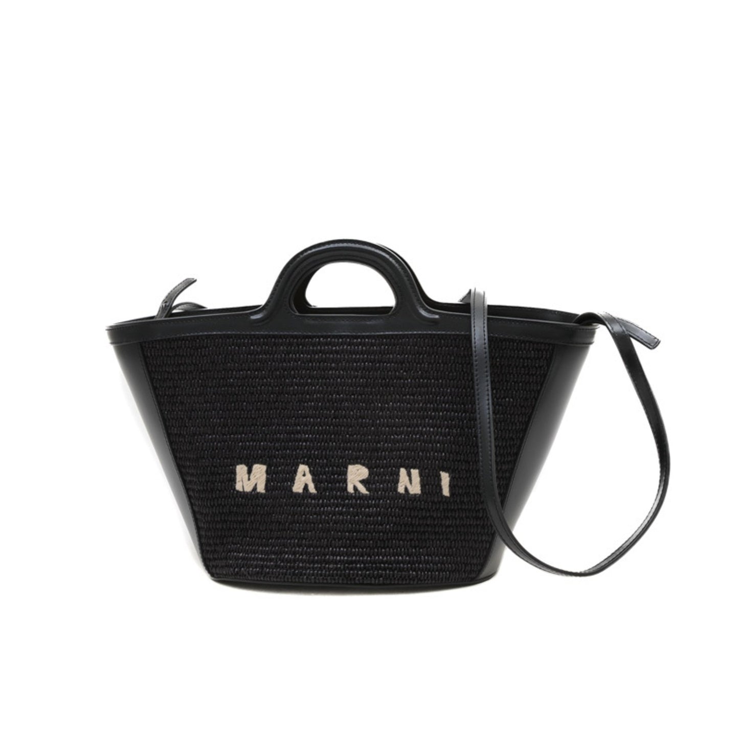 Marni Woven Fabric Black Handbags