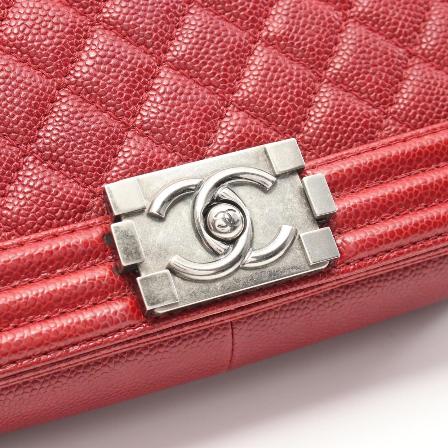 Chanel Calfskin Red Shoulder Bags