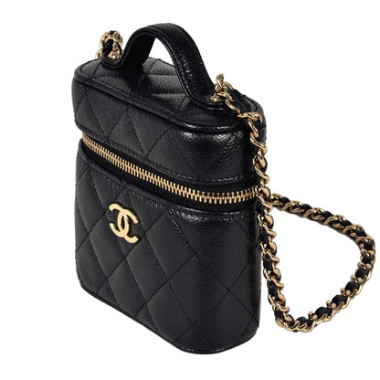Chanel Calfskin Black Shoulder Bags