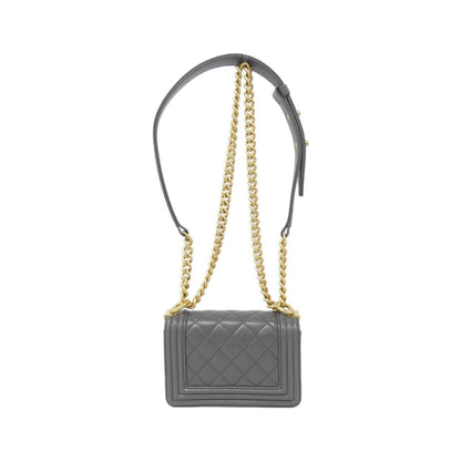 Chanel Calfskin Gray Shoulder Bags