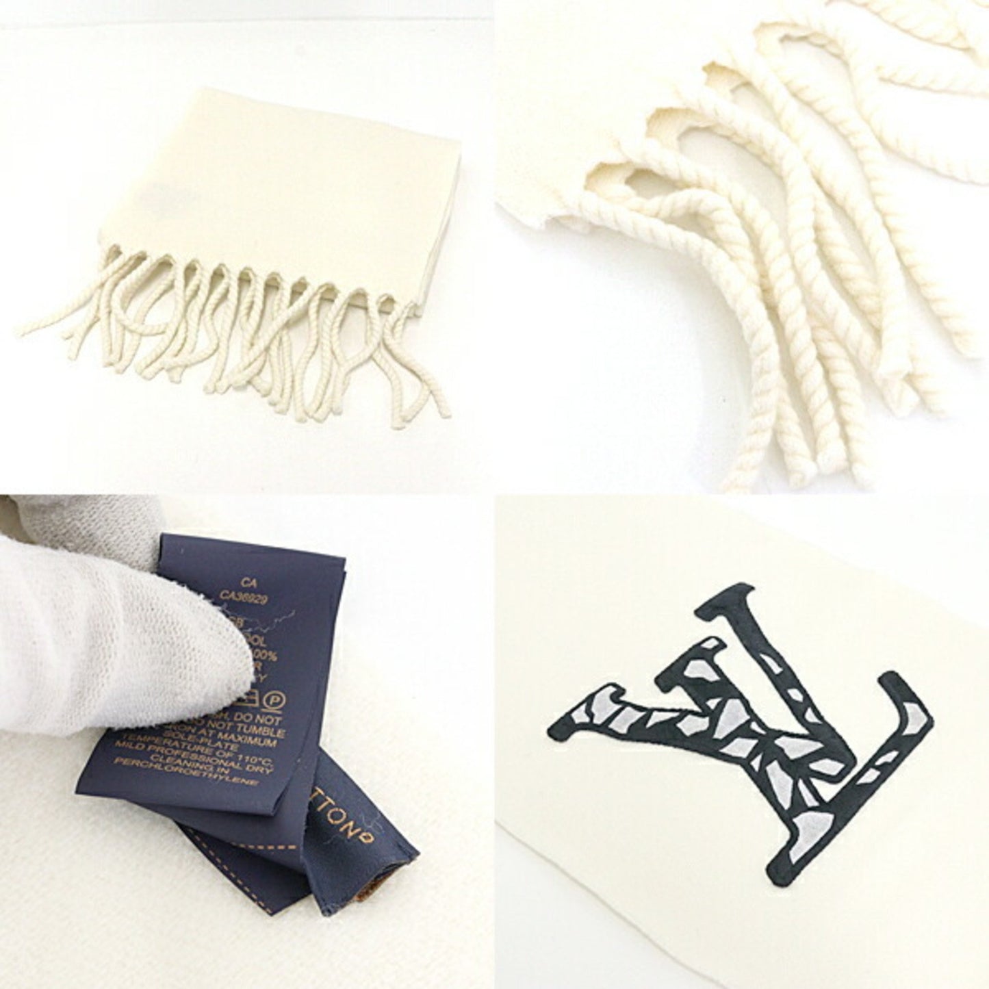 Louis Vuitton Wool Gray Scarves