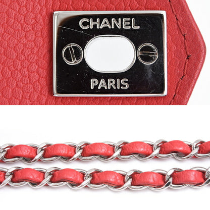 Chanel Calfskin Red Shoulder Bags