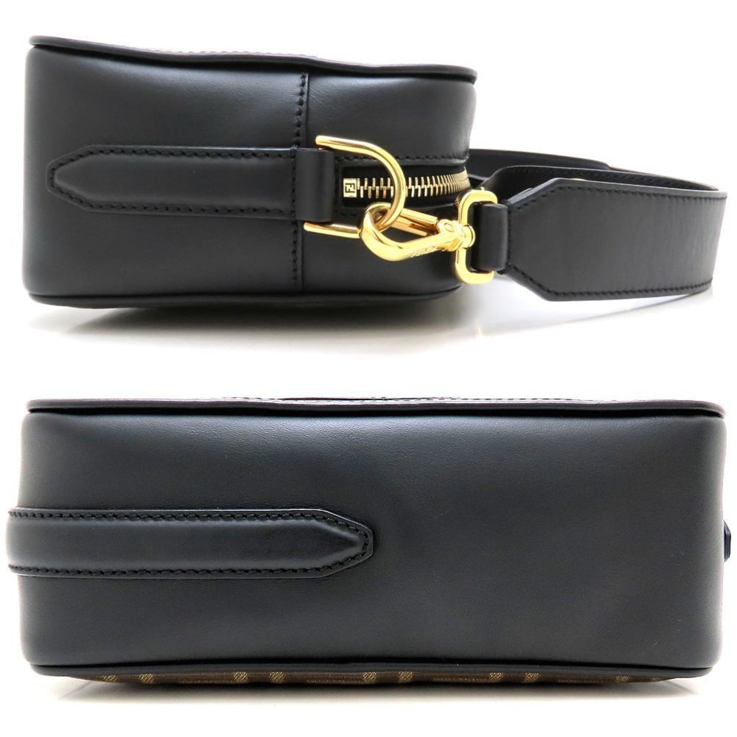Fendi Coated Canvas Black Shoulder Bags