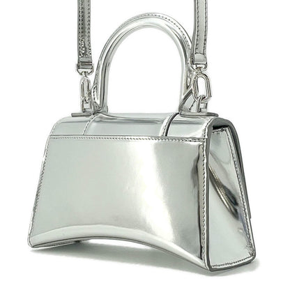 Balenciaga Patent Silver Handbags