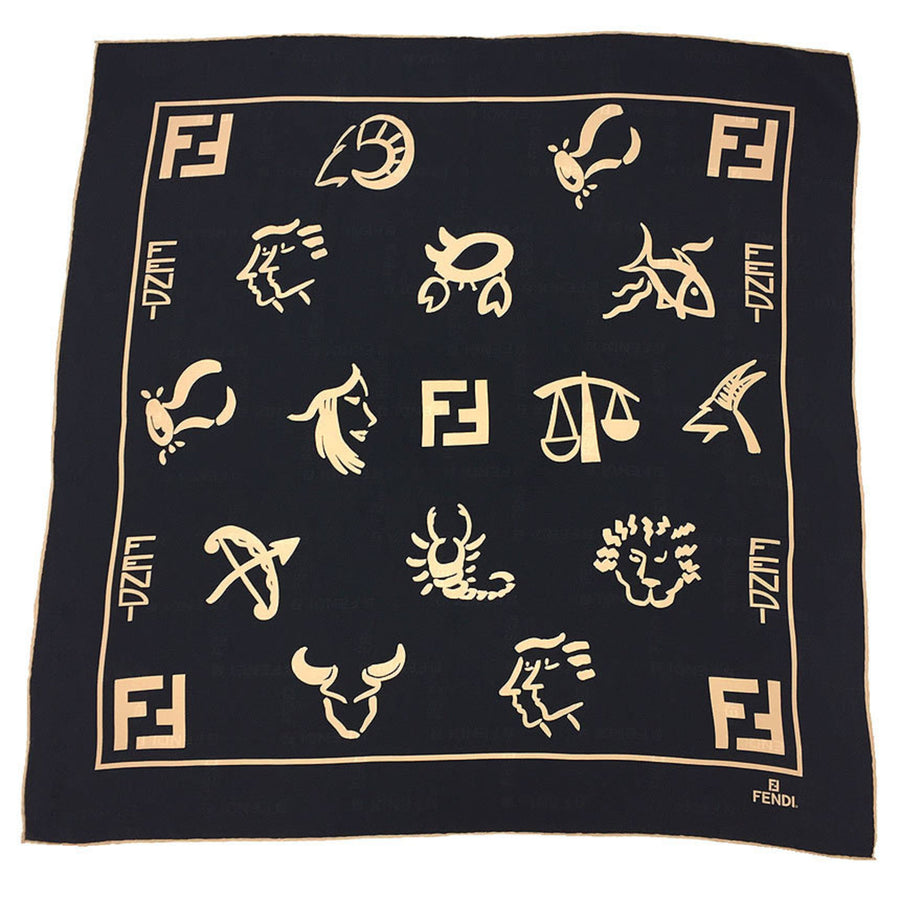 Fendi Silk Black Scarves