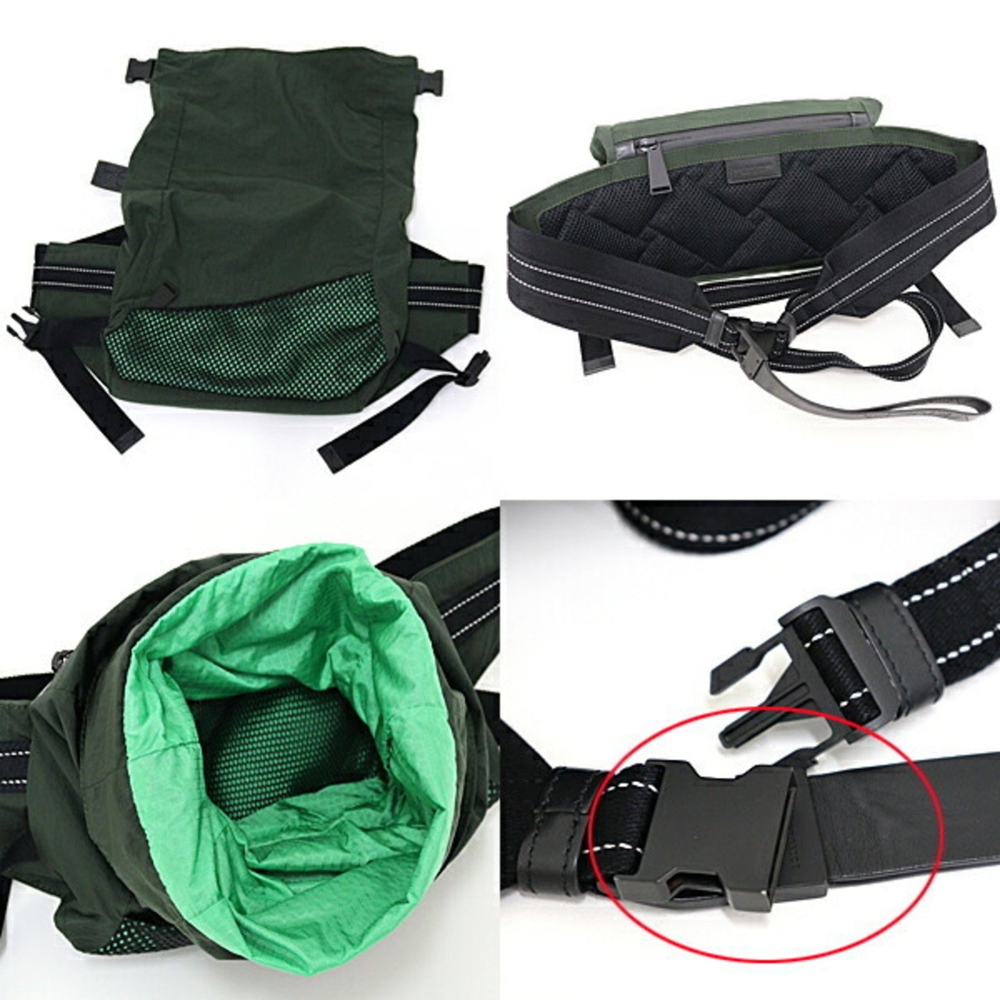 Bottega Veneta Nylon Green Crossbody Bags