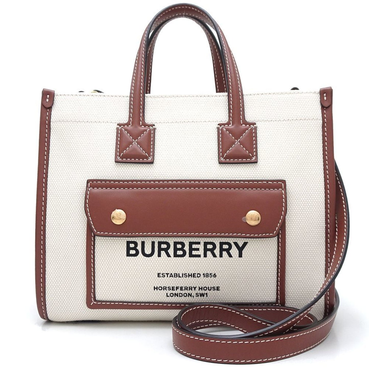 Burberry Canvas Brown Shoulder Bags