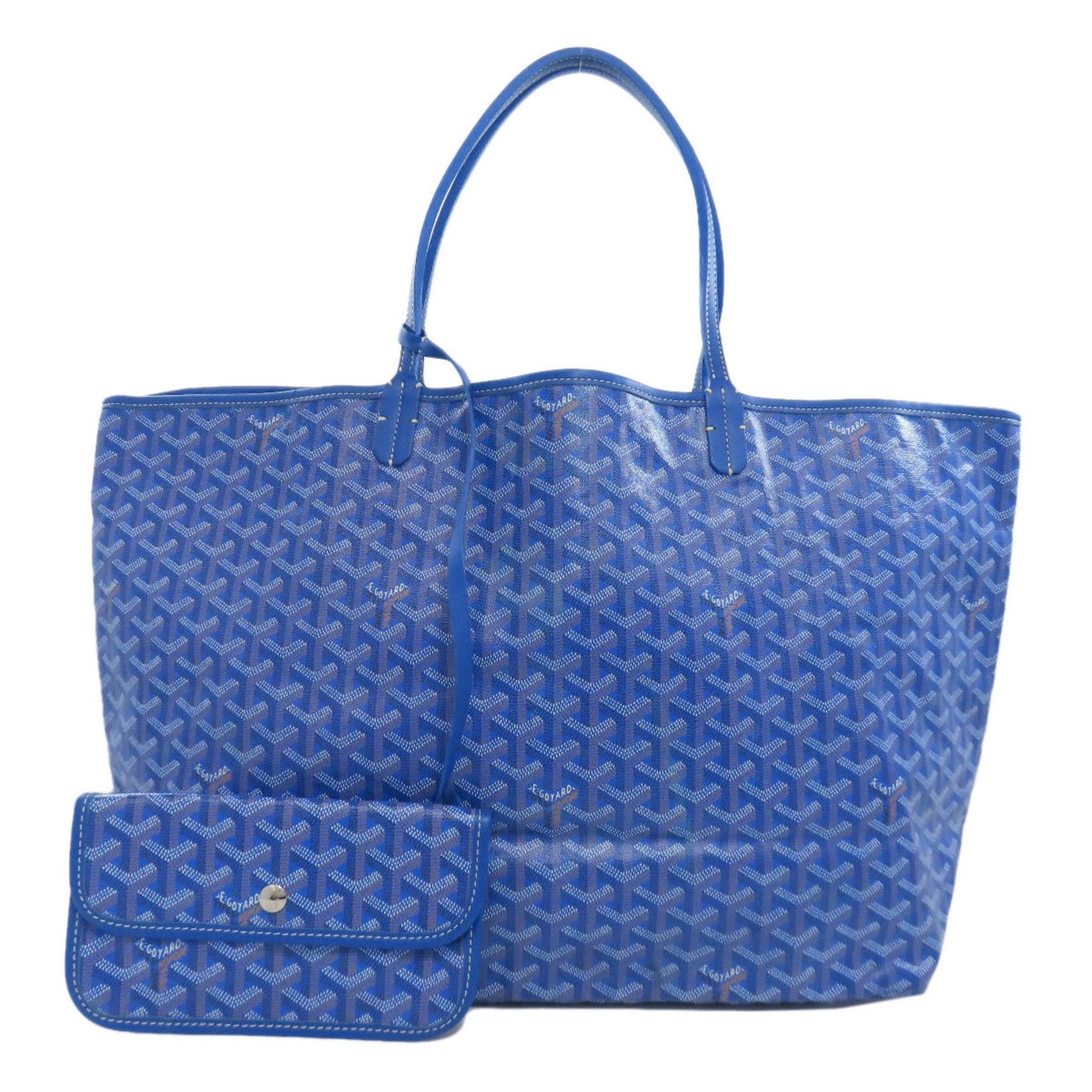 Goyard Coated Canvas Blue Tote Bags
