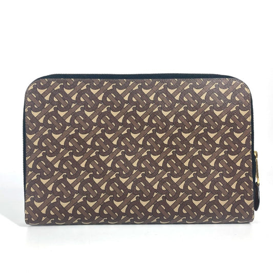 Burberry Canvas Brown Clutch Bags