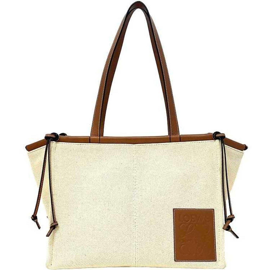 Loewe Canvas Brown Tote Bags