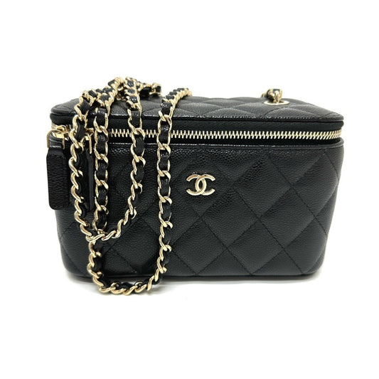 Chanel Calfskin Black Shoulder Bags