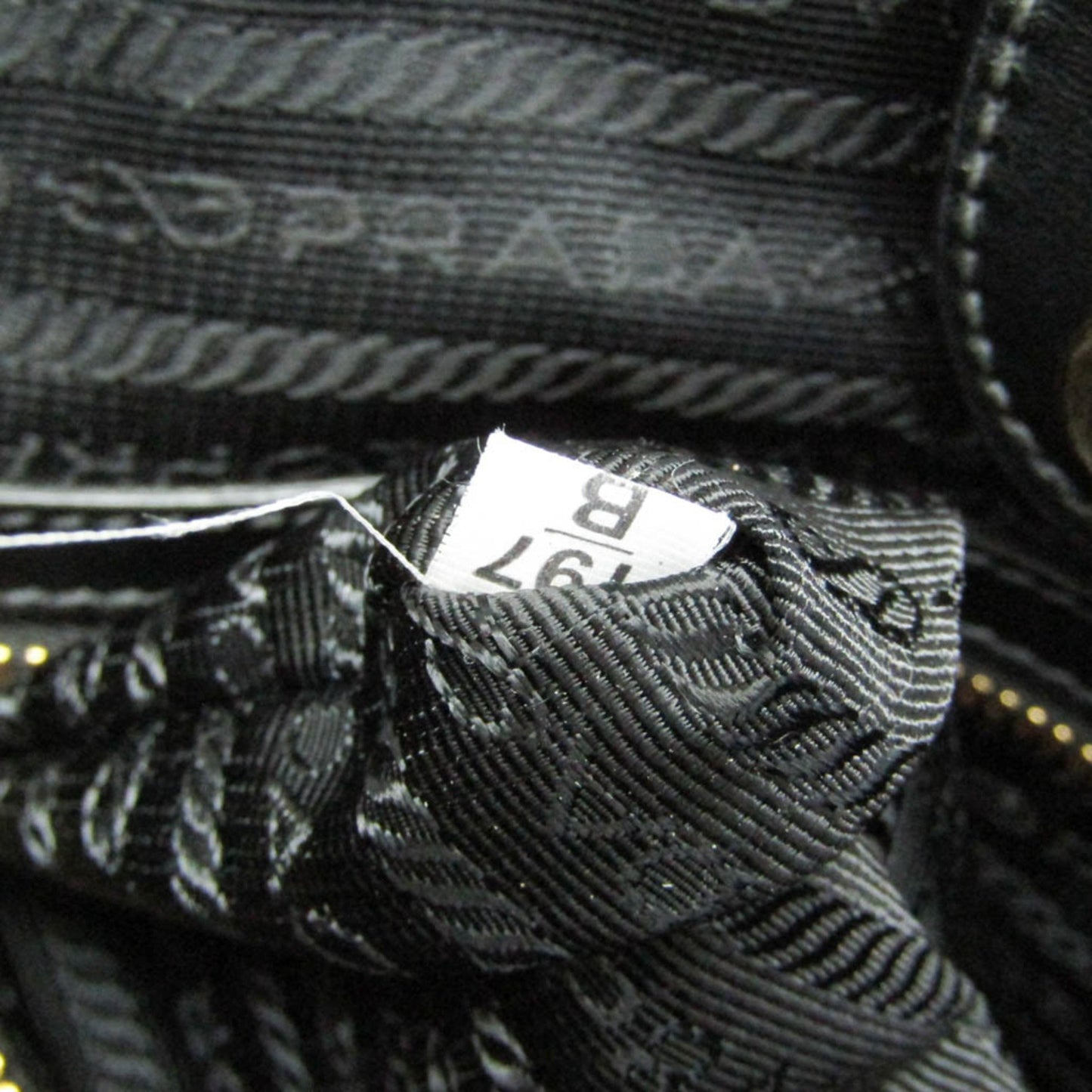 Prada Woven Fabric Black Handbags