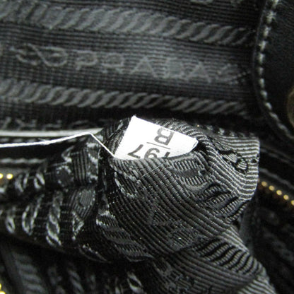 Prada Woven Fabric Black Handbags