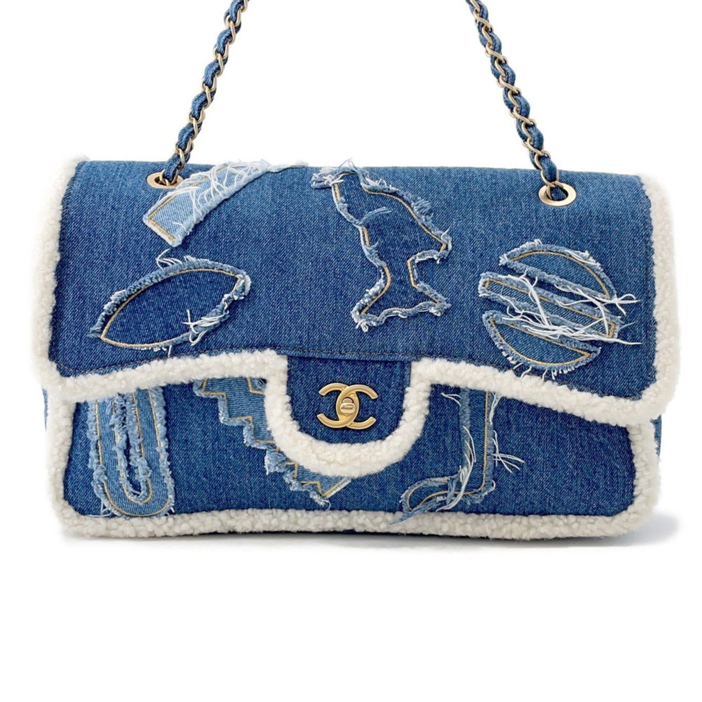 Chanel Denim Blue Shoulder Bags