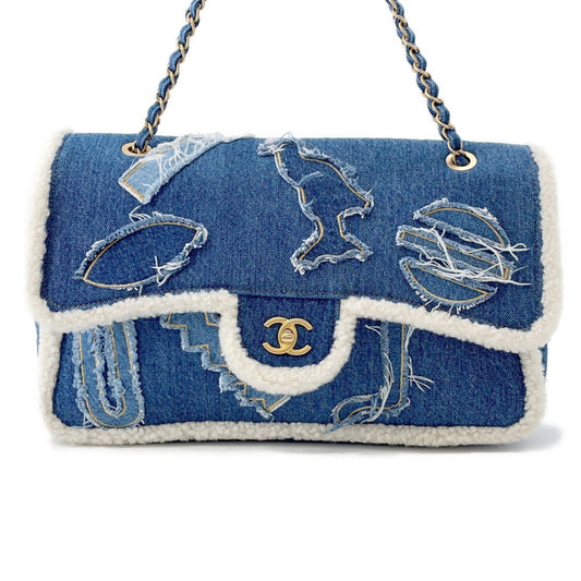 Chanel Denim Blue Shoulder Bags