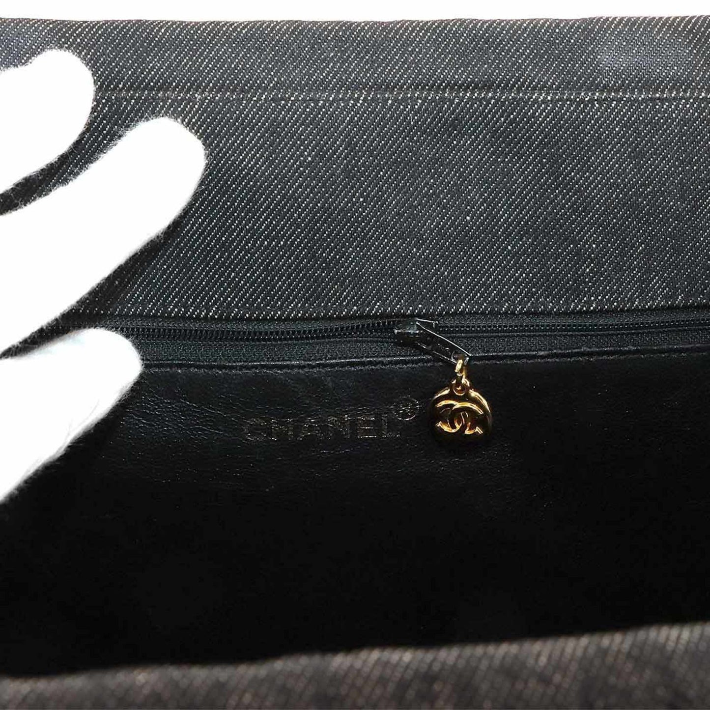 Chanel Denim Black Handbags