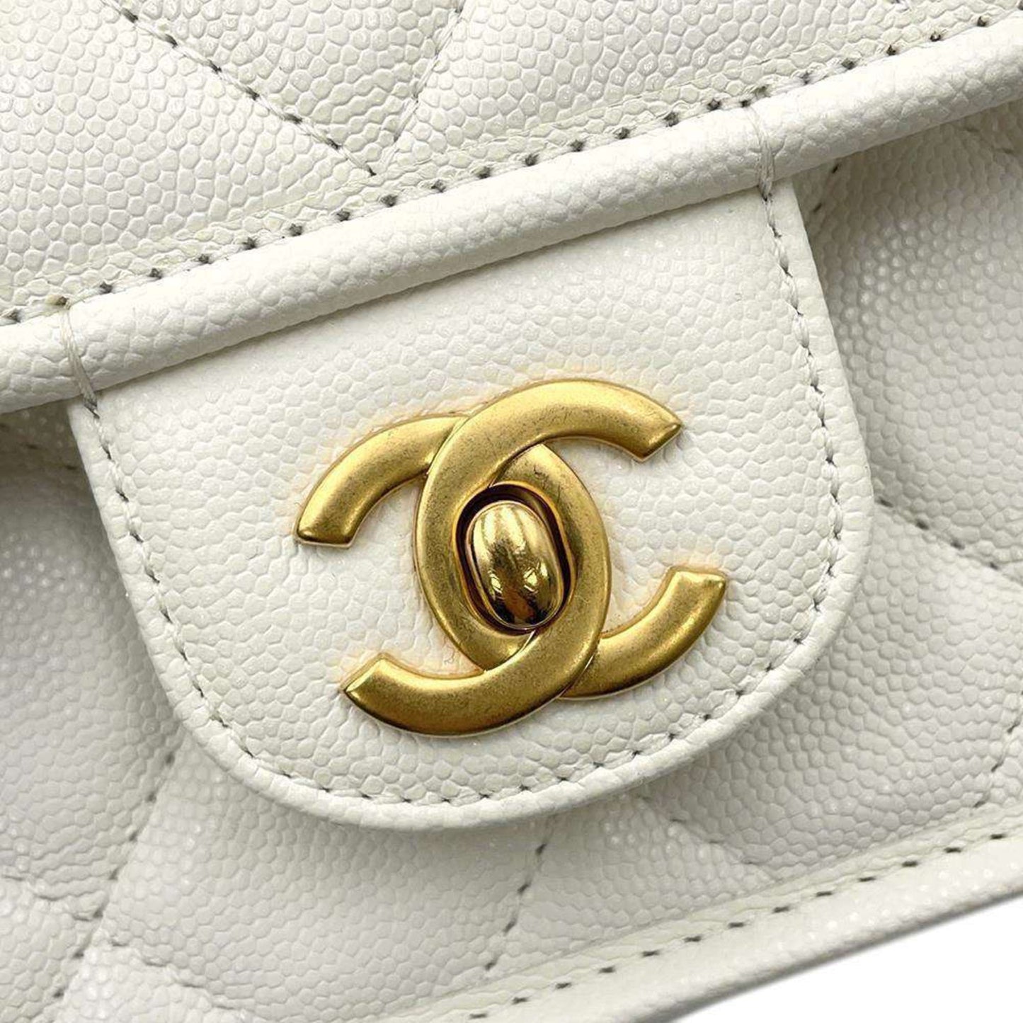 Chanel Calfskin White Shoulder Bags