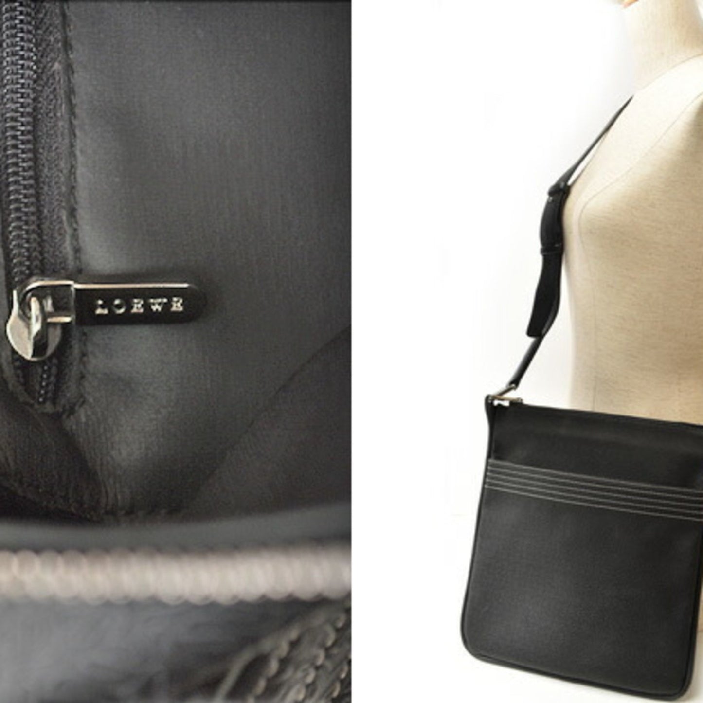 Loewe Coated Canvas Black Shoulder Bags