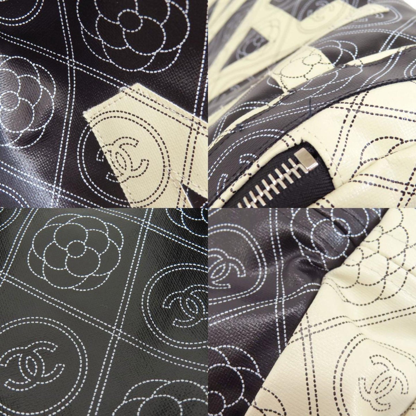 Chanel Coated Canvas Black Travel Bags