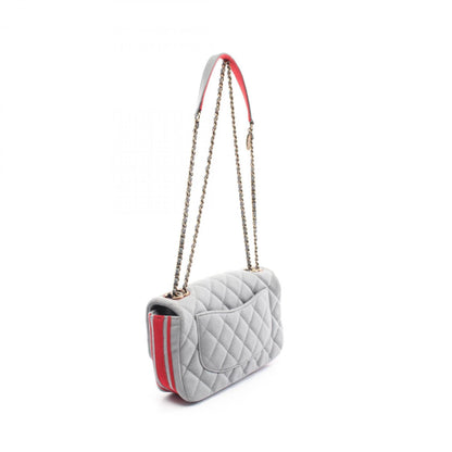 Chanel Canvas Gray Shoulder Bags