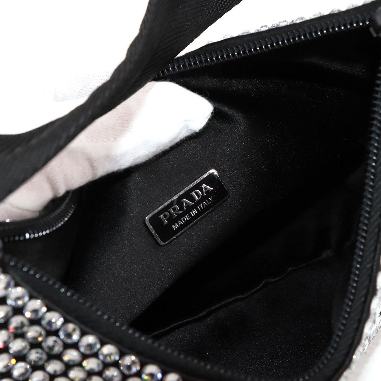 Prada Satin Black Handbags