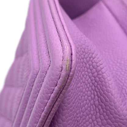 Chanel Calfskin Purple Shoulder Bags