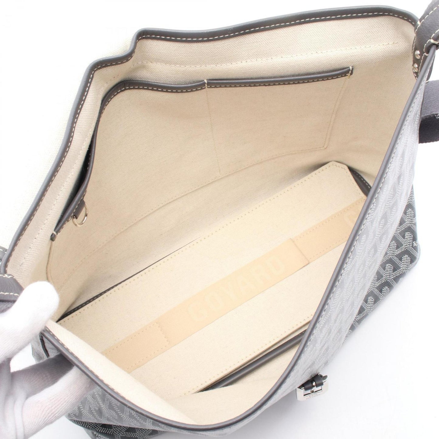 Goyard Coated Canvas Gray Shoulder Bags