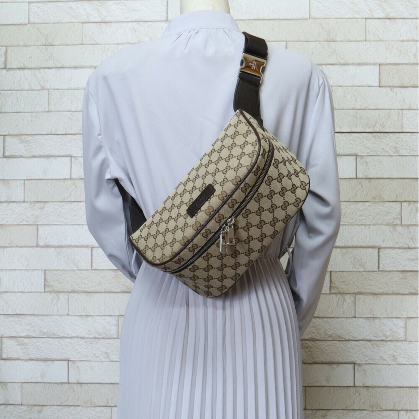 Gucci Canvas Brown Crossbody Bags