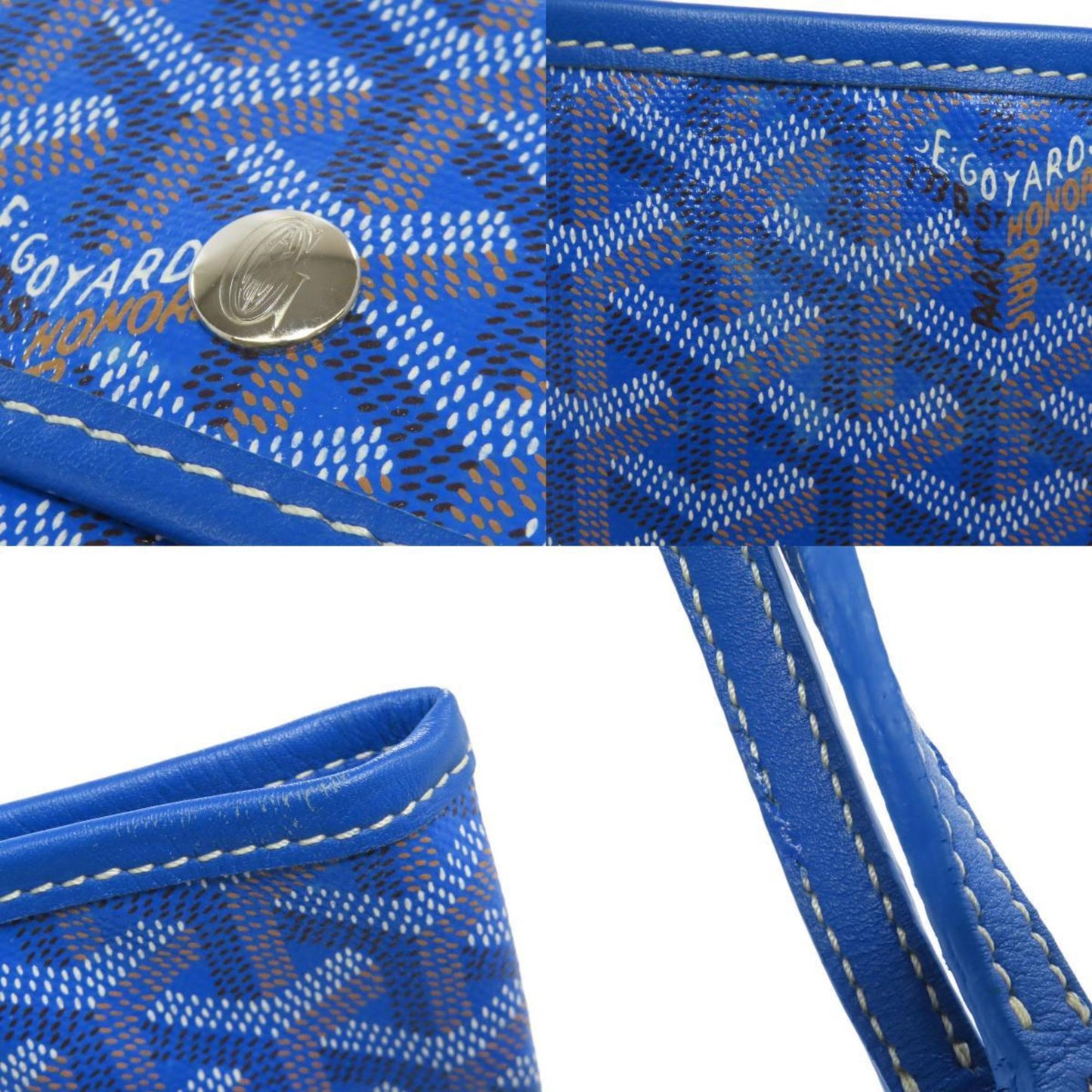 Goyard Coated Canvas Blue Tote Bags