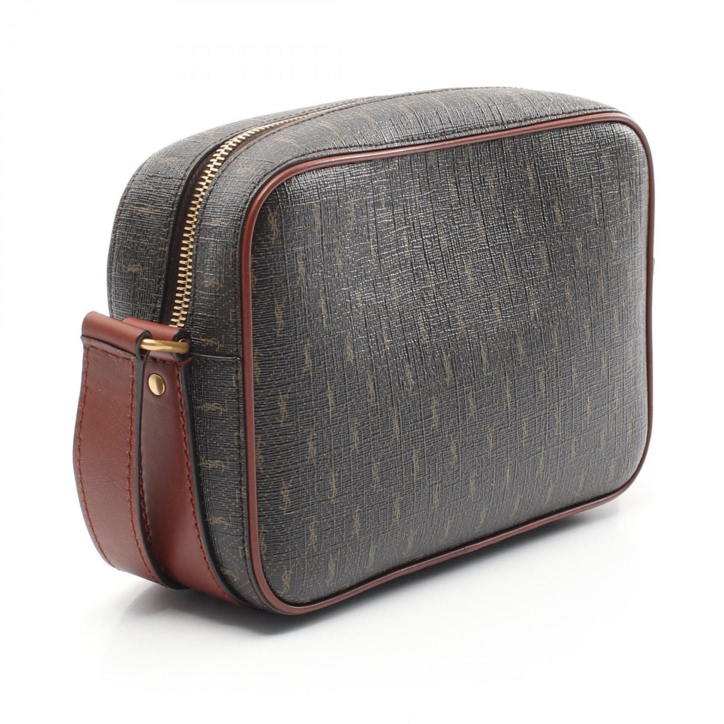 Saint Laurent Coated Canvas Brown Shoulder Bags