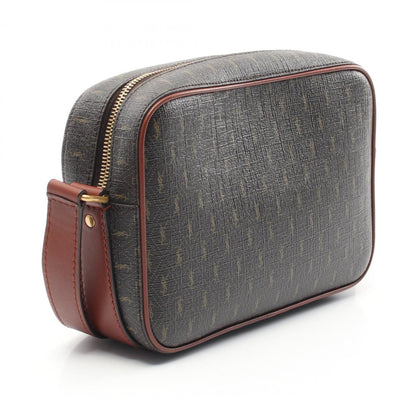 Saint Laurent Coated Canvas Brown Shoulder Bags