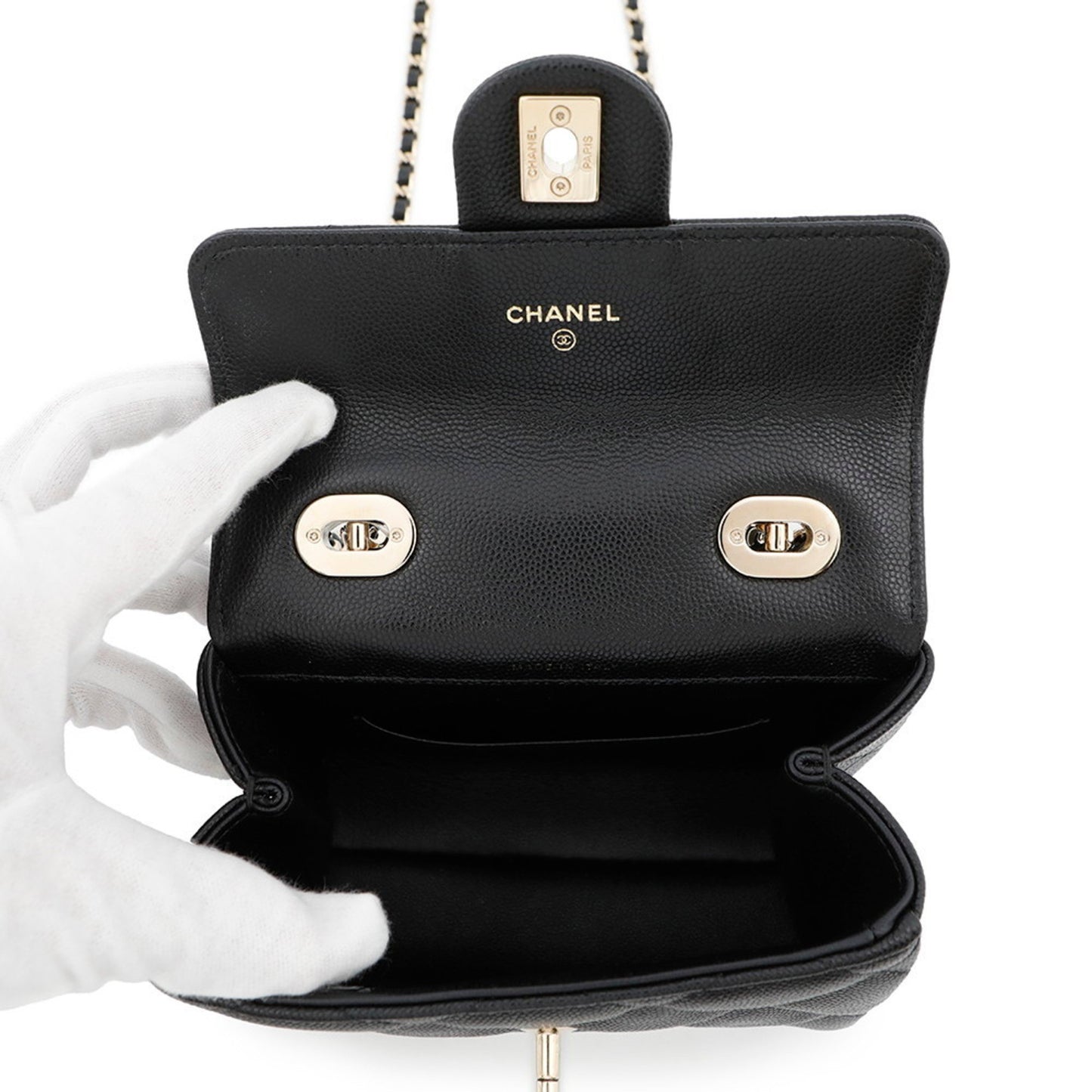 Chanel Calfskin Black Clutch Bags