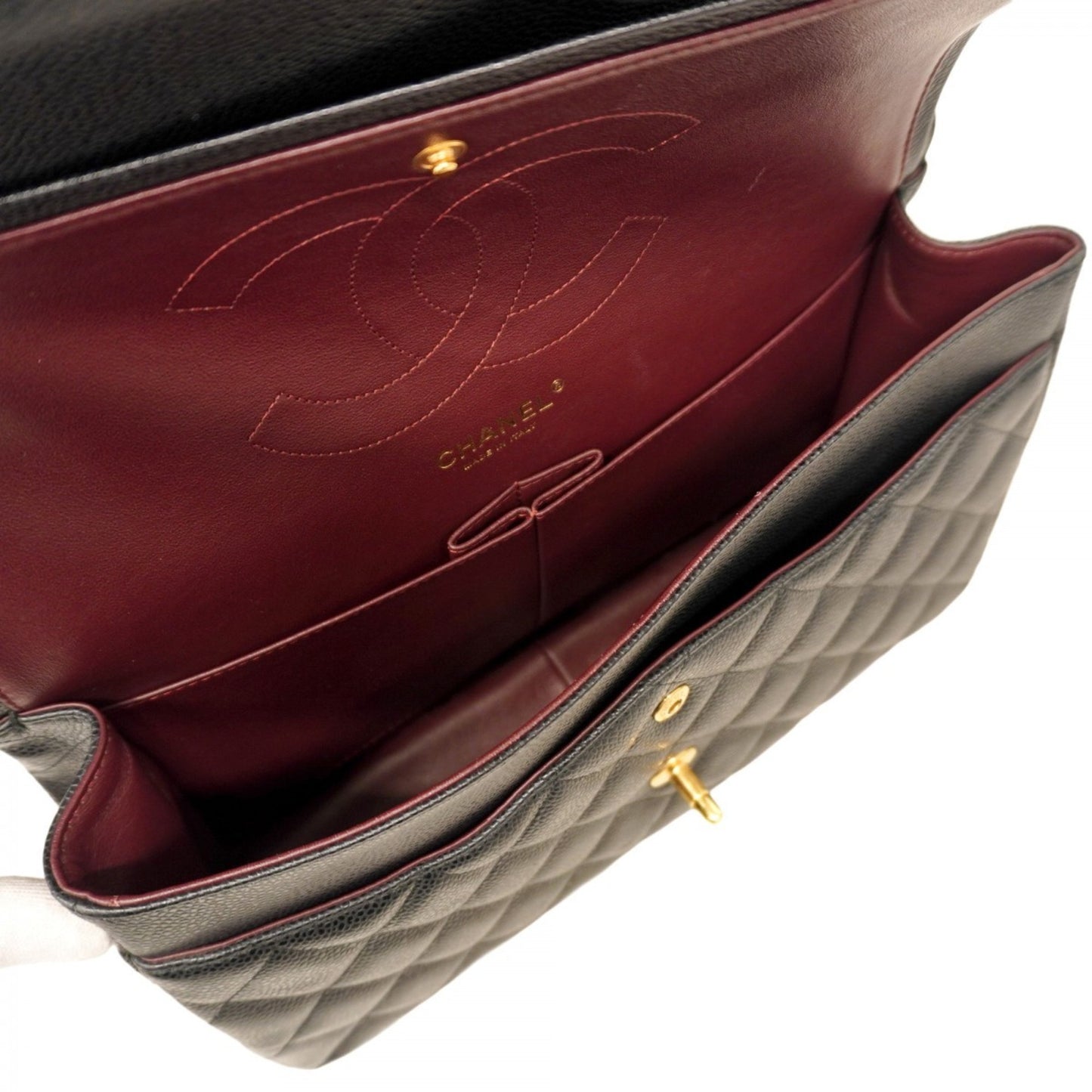 Chanel Calfskin Black Shoulder Bags